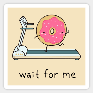Cute Kawaii Donut - Wait for Me Sticker
